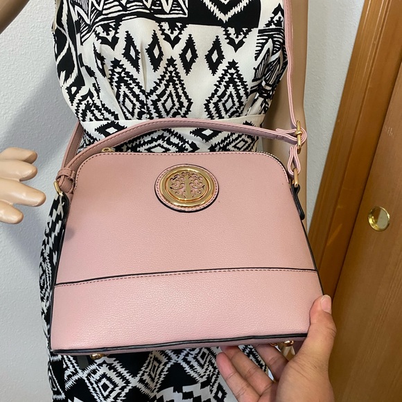 PINK CROSSBODY BAG -VEGAN - Picture 2 of 6